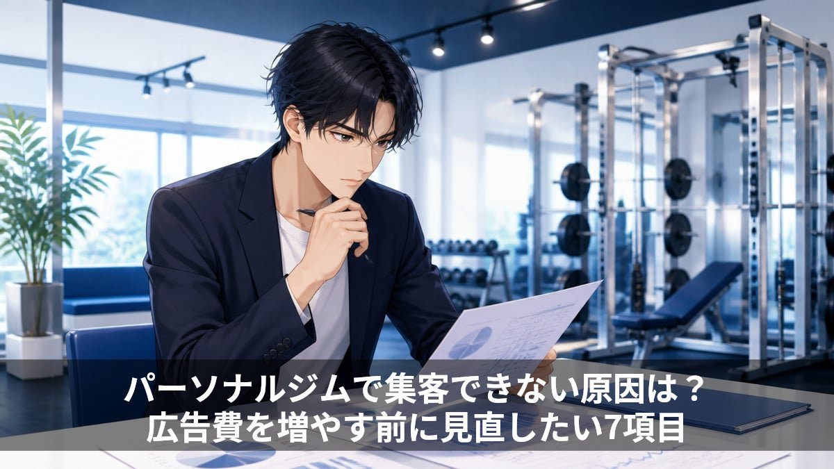 パーソナルジムで集客できない原因は？広告費を増やす前に見直したい7項目
