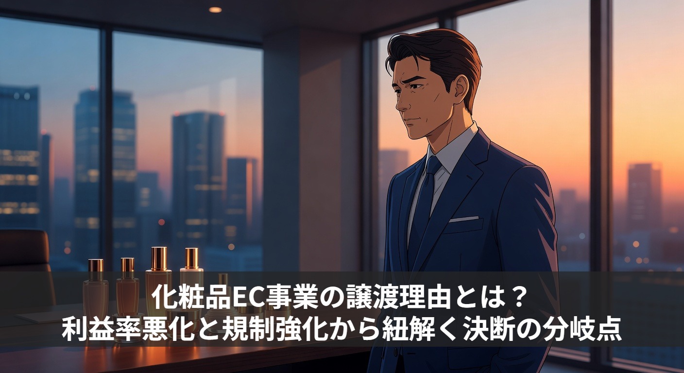 化粧品EC事業の譲渡理由とは？利益率悪化と規制強化から紐解く決断の分岐点