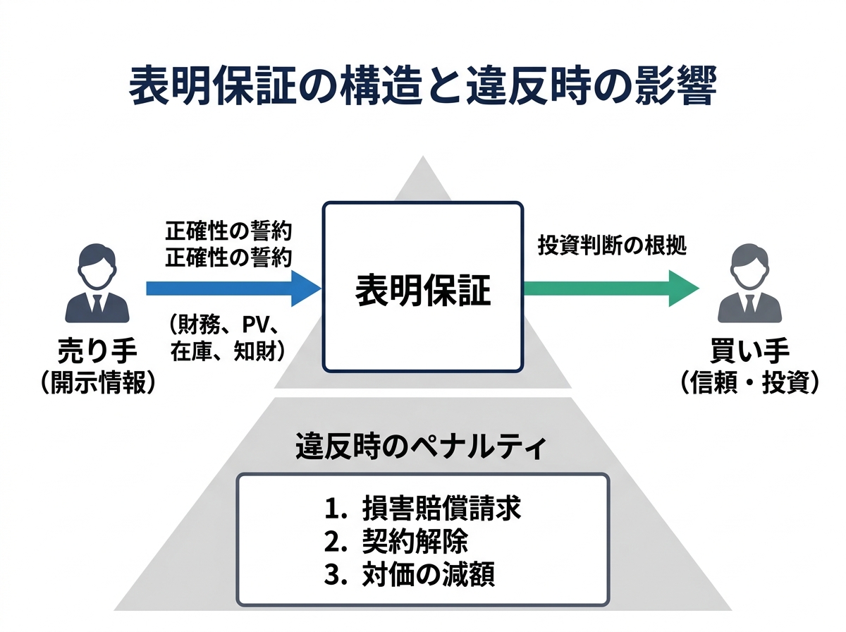 【文脈】ECサイト売却における表明保証の構造と