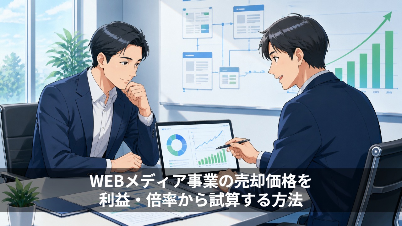 WEBメディア事業の売却価格を利益・倍率から試算する方法