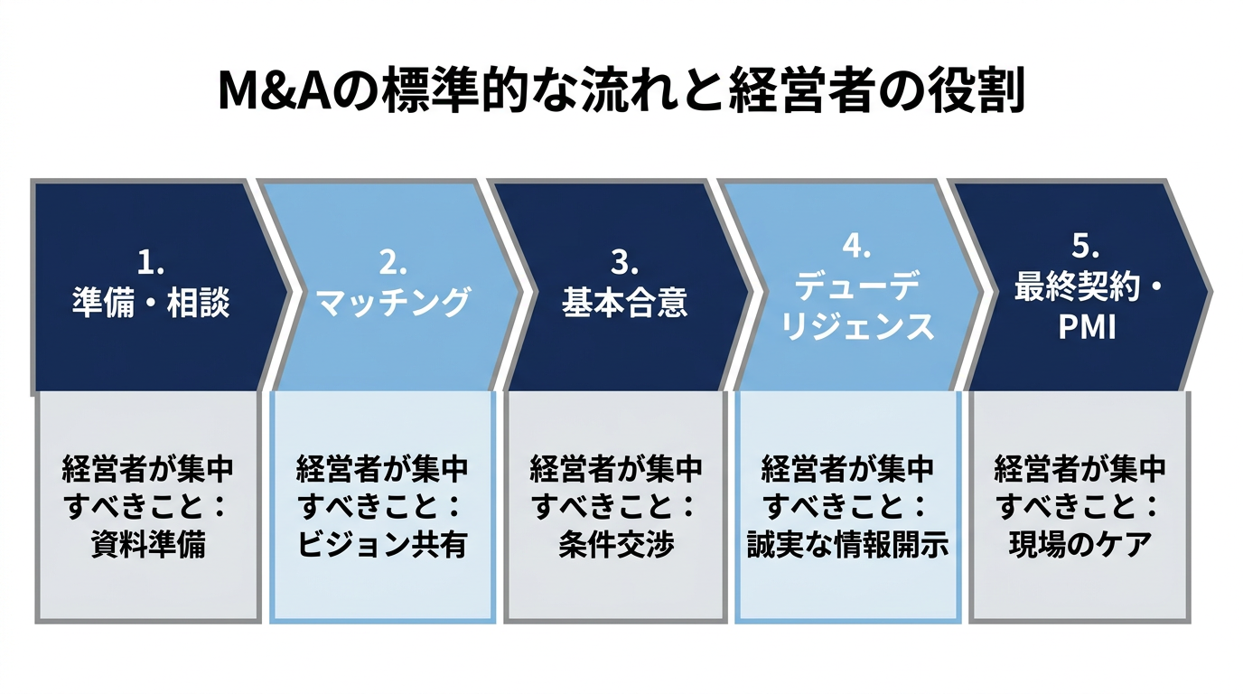 【文脈】M&Aの標準的な流れと