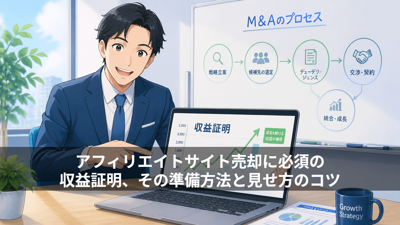 アフィリエイトサイト売却に必須の収益証明、その準備方法と見せ方のコツ