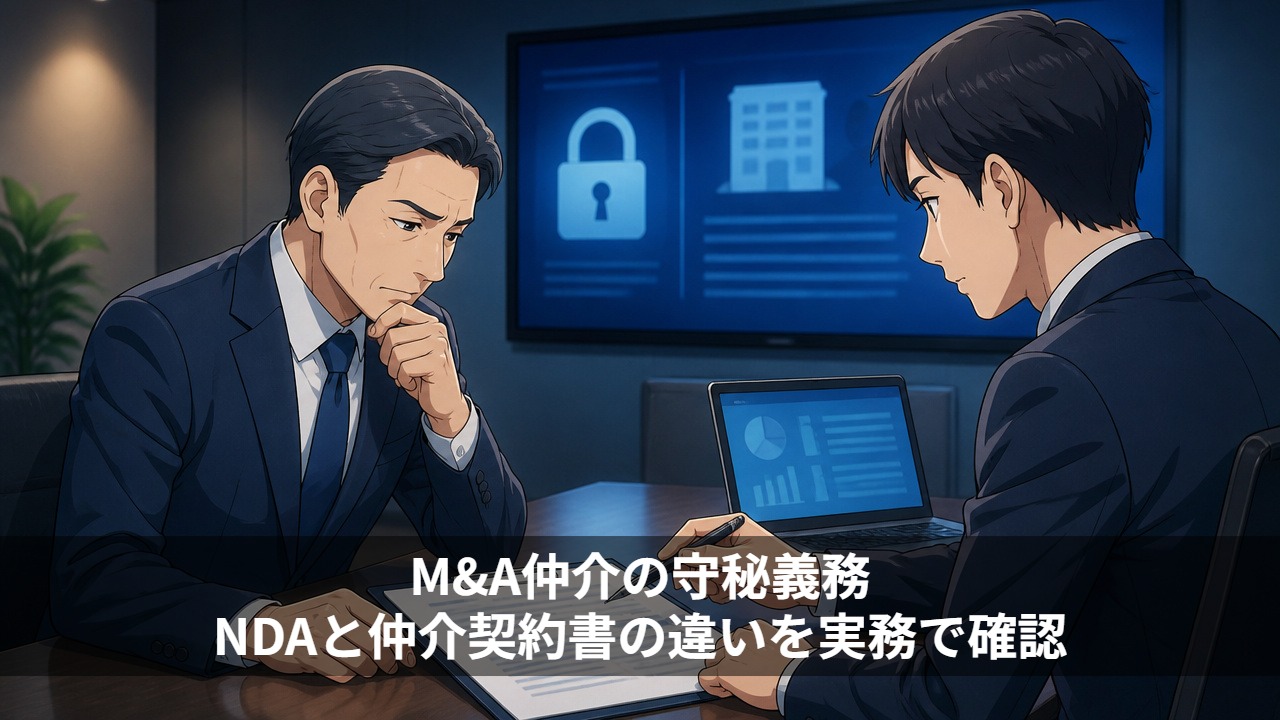 M&A仲介の守秘義務｜NDAと仲介契約書の違いを実務で確認