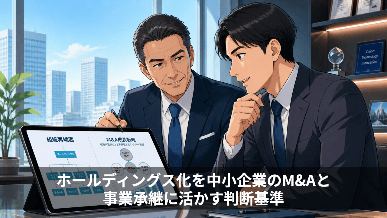 ホールディングス化を中小企業のM&amp;Aと事業承継に活かす判断基準