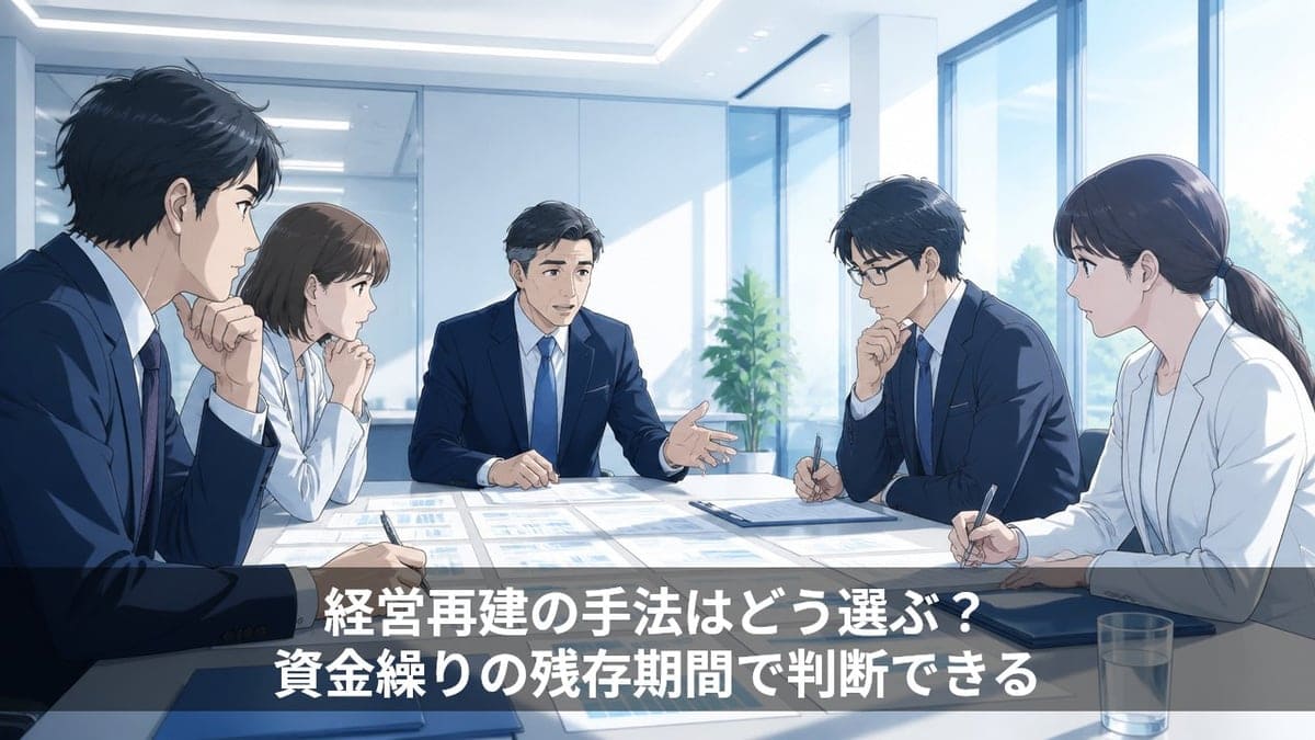 経営再建の手法はどう選ぶ？資金繰りの残存期間で判断できる