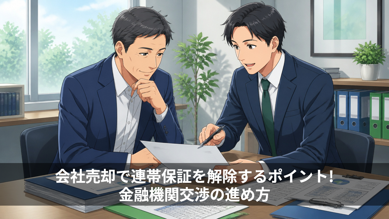会社売却で連帯保証を解除するポイント!金融機関交渉の進め方