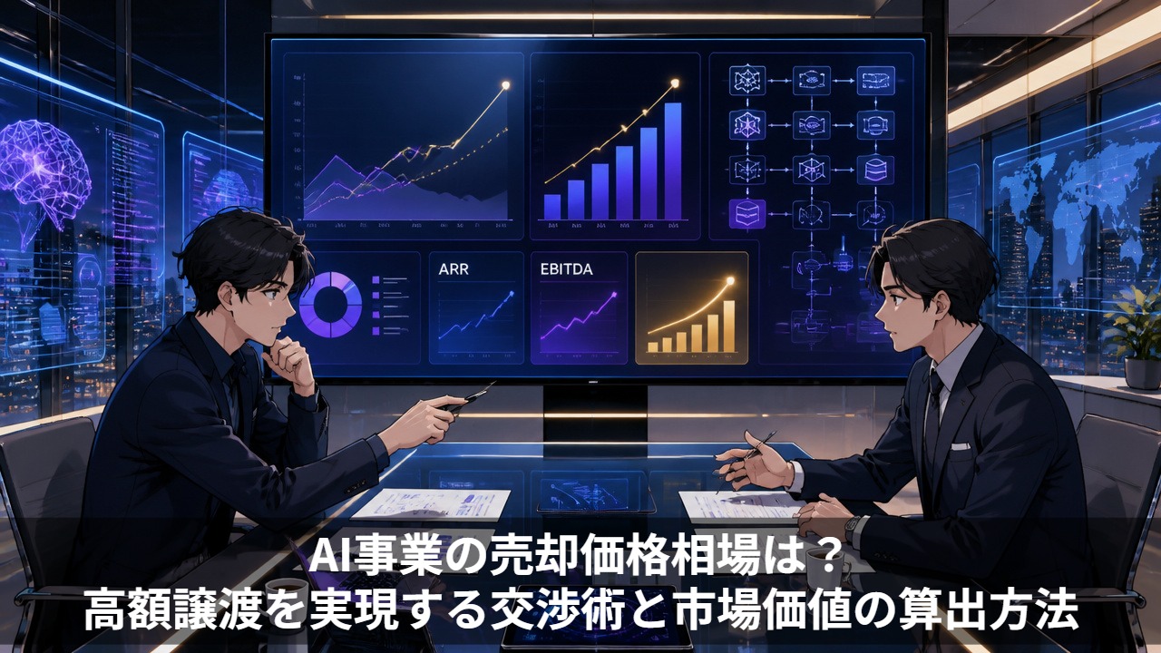 AI事業の売却価格相場は？高額譲渡を実現する交渉術と市場価値の算出方法