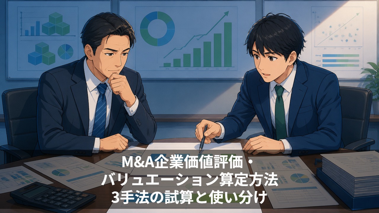 M&A企業価値評価・バリュエーション算定方法｜3手法の試算と使い分け