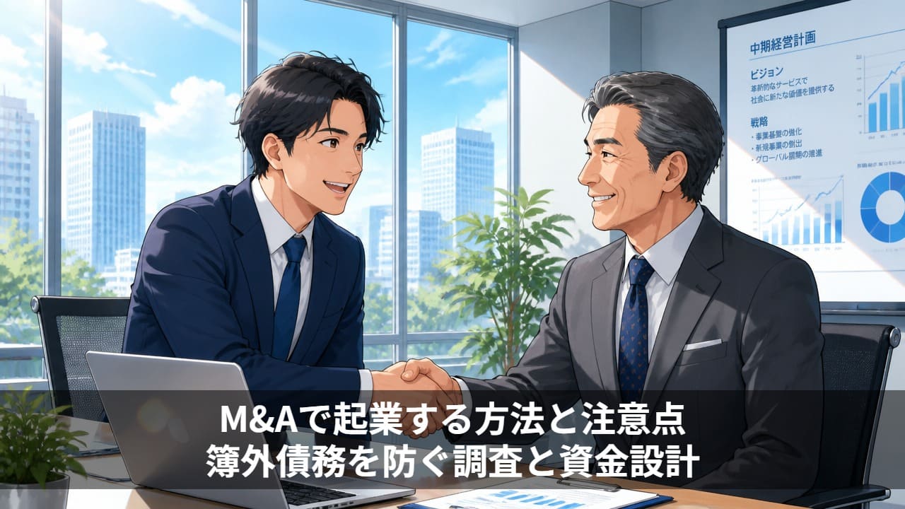M&Aで起業する方法と注意点|簿外債務を防ぐ調査と資金設計