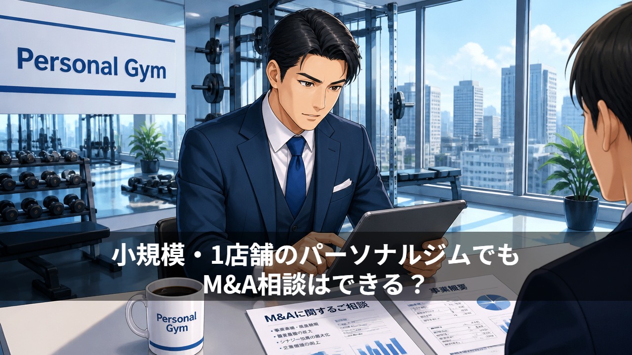 小規模・1店舗のパーソナルジムでもM&A相談はできる?