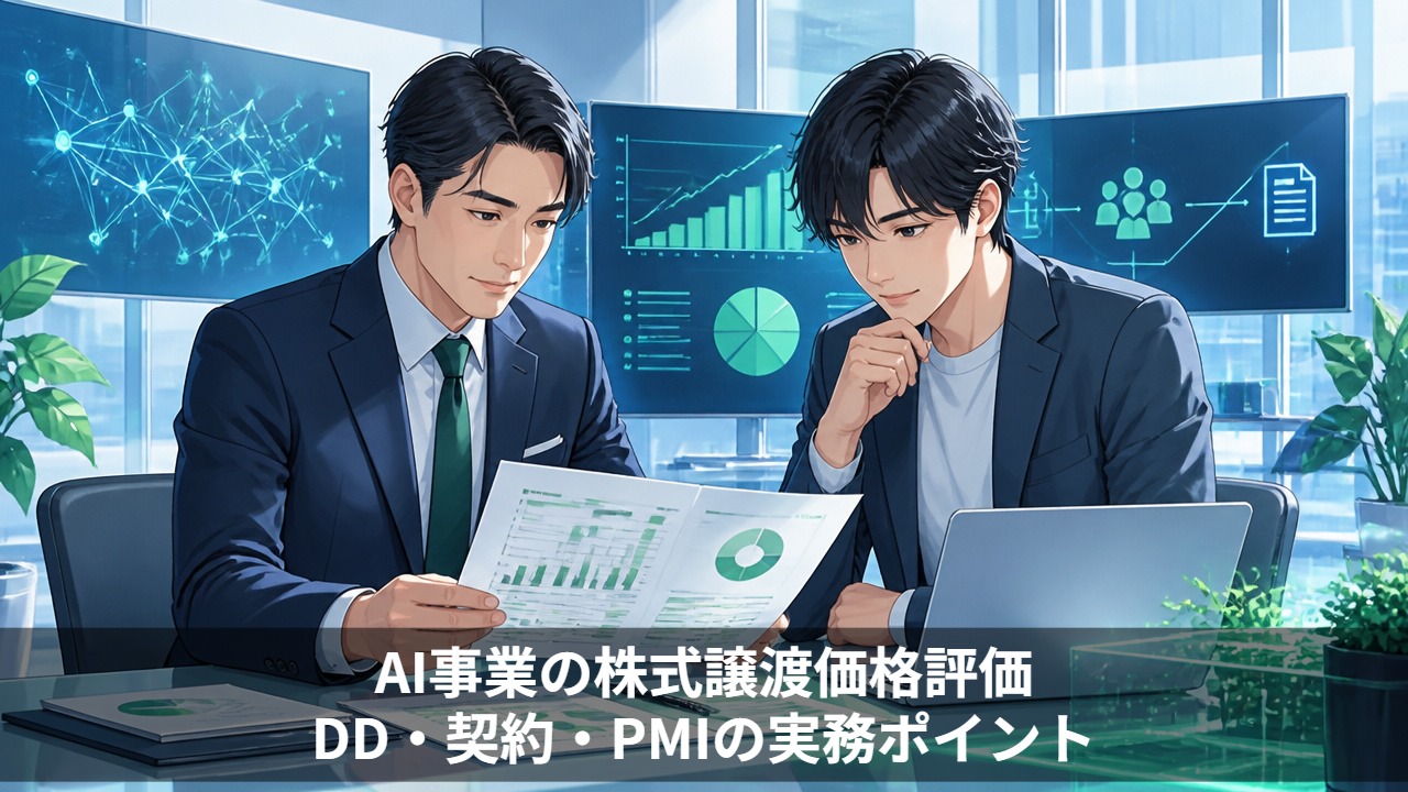 AI事業の株式譲渡｜価格評価・DD・契約・PMIの実務ポイント