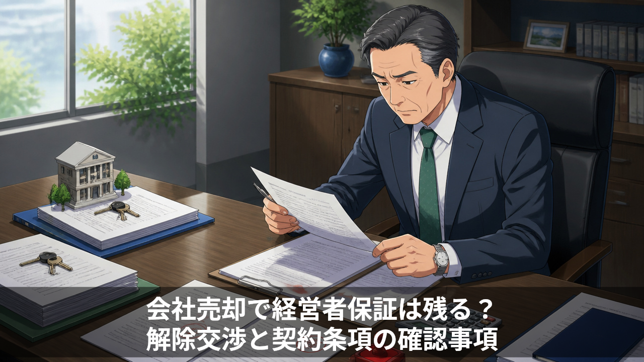 会社売却で経営者保証は残る？解除交渉と契約条項の確認事項