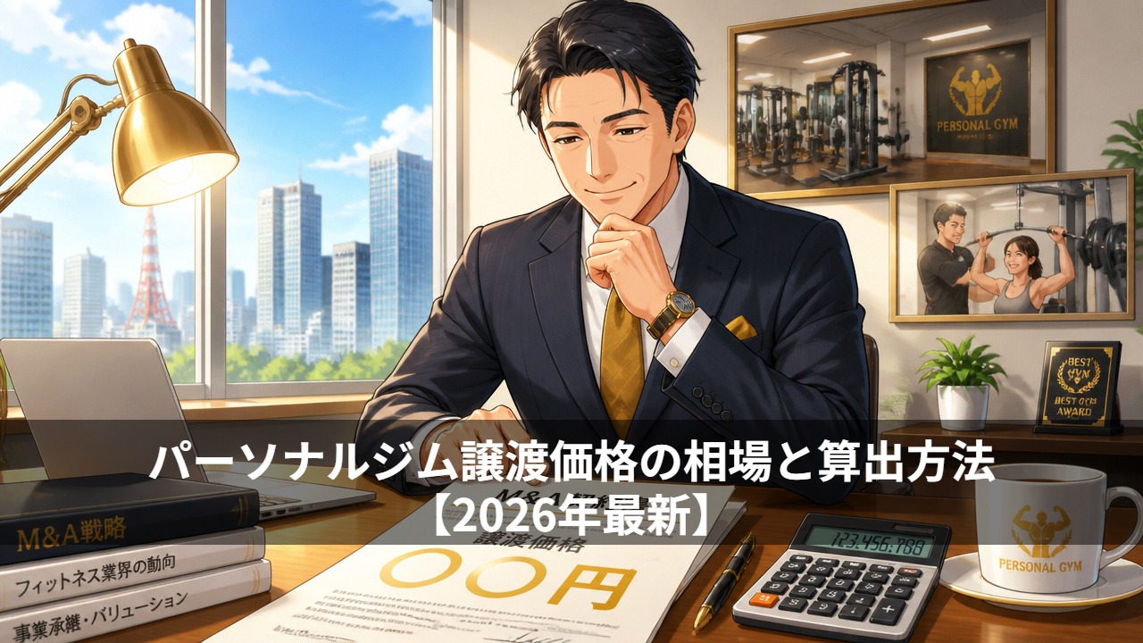 パーソナルジム譲渡価格の相場と算出方法【2026年最新】