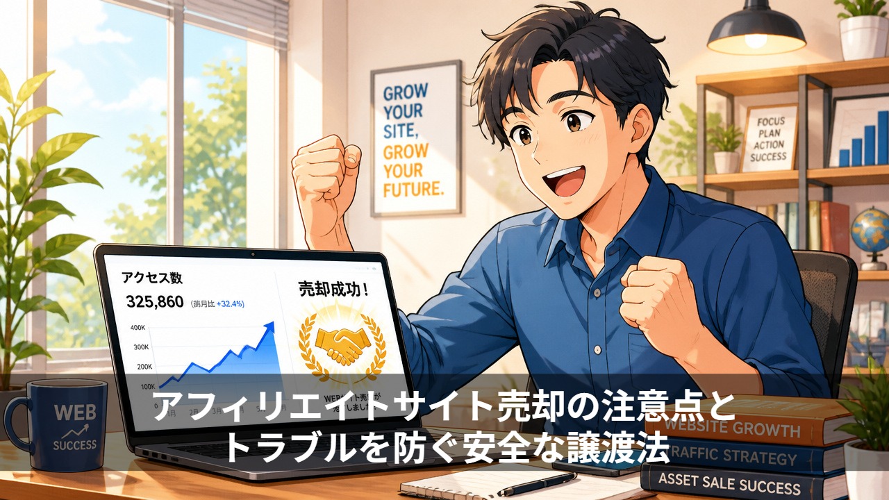 アフィリエイトサイト売却の注意点とトラブルを防ぐ安全な譲渡法