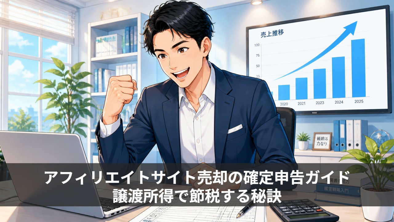 アフィリエイトサイト売却の確定申告ガイド|譲渡所得で節税する秘訣