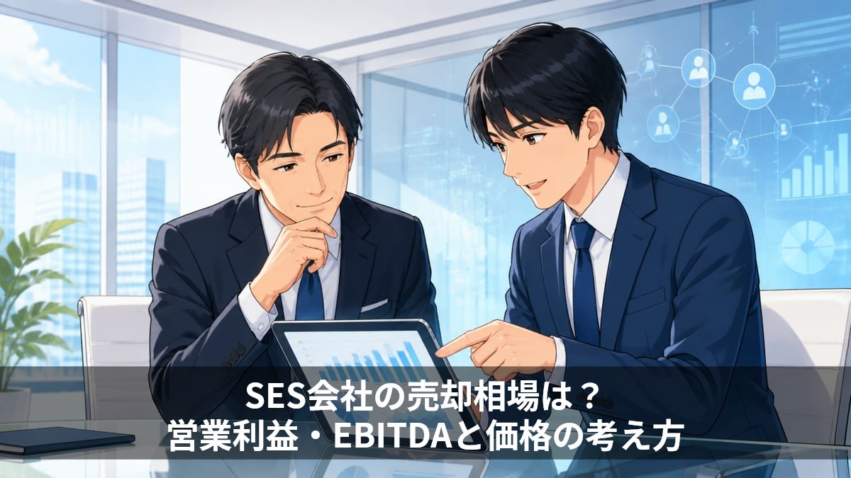 SES会社の売却相場は？営業利益・EBITDAと価格の考え方