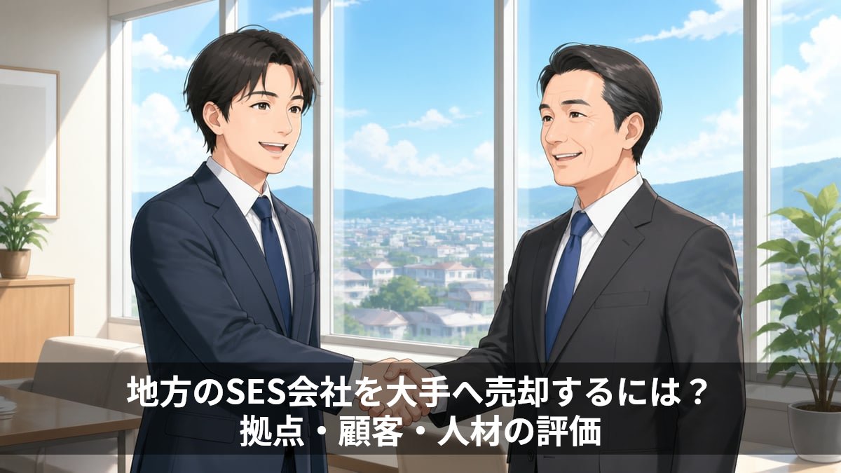 地方のSES会社を大手へ売却するには?拠点・顧客・人材の評価