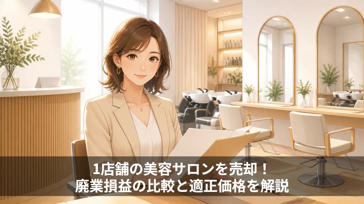 1店舗の美容サロンを売却!廃業損益の比較と適正価格を解説