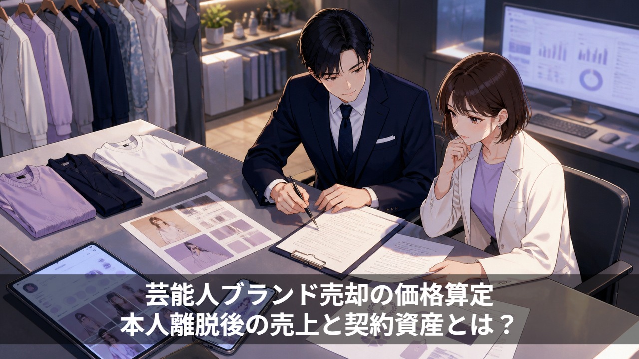 芸能人ブランド売却の価格算定、本人離脱後の売上と契約資産とは?