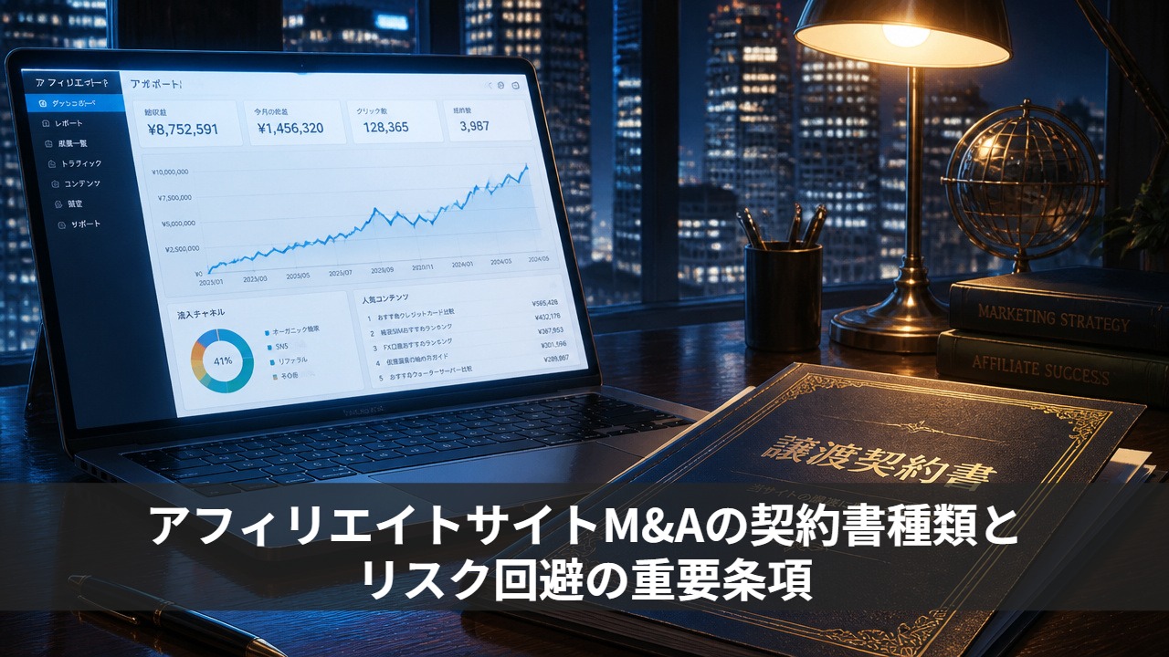 アフィリエイトサイトM&Aの契約書種類とリスク回避の重要条項