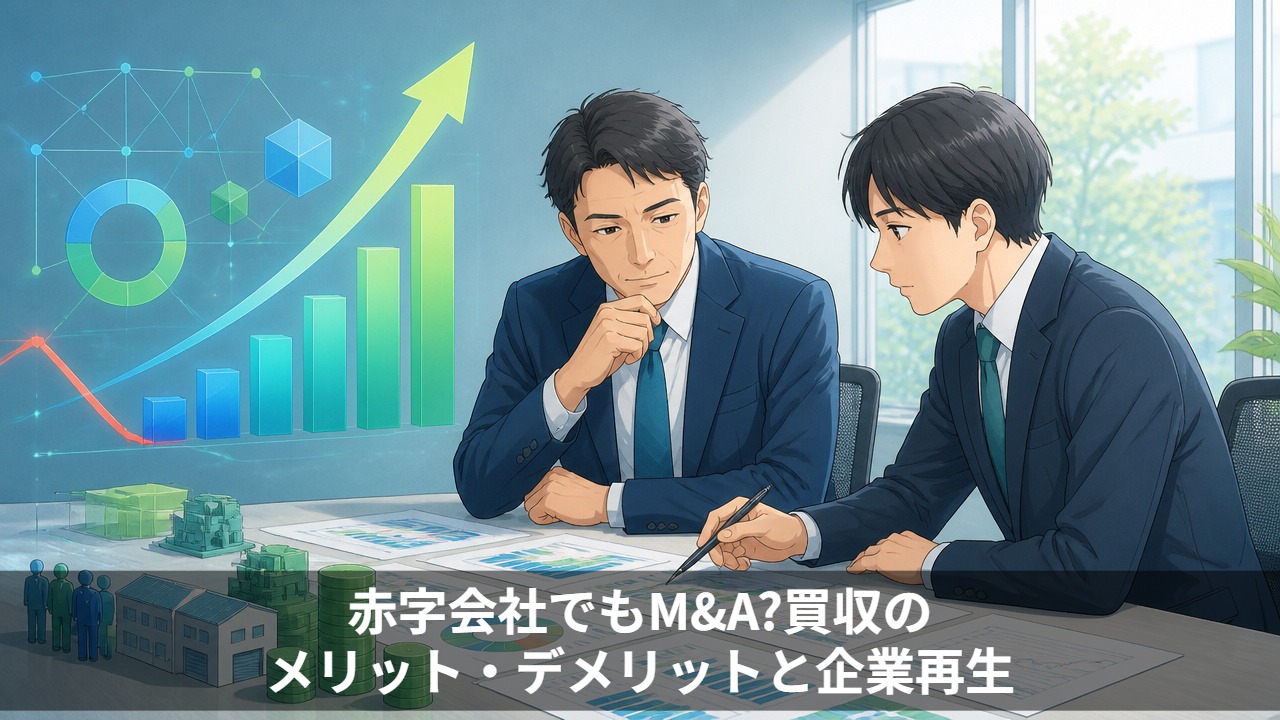 赤字会社でもM&A？買収のメリット・デメリットと企業再生