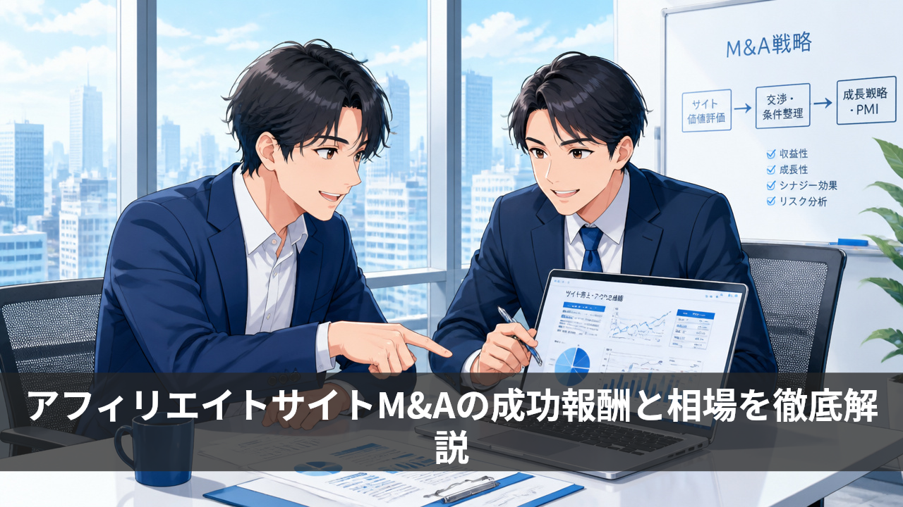 アフィリエイトサイトM&Aの成功報酬と相場を徹底解説