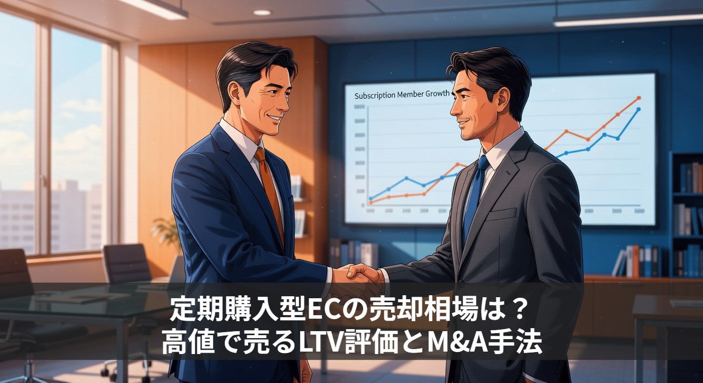 定期購入型ECの売却相場は？高値で売るLTV評価とM&A手法