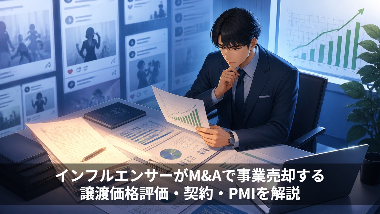 インフルエンサーがM&Aで事業売却する譲渡価格評価・契約・PMIを解説