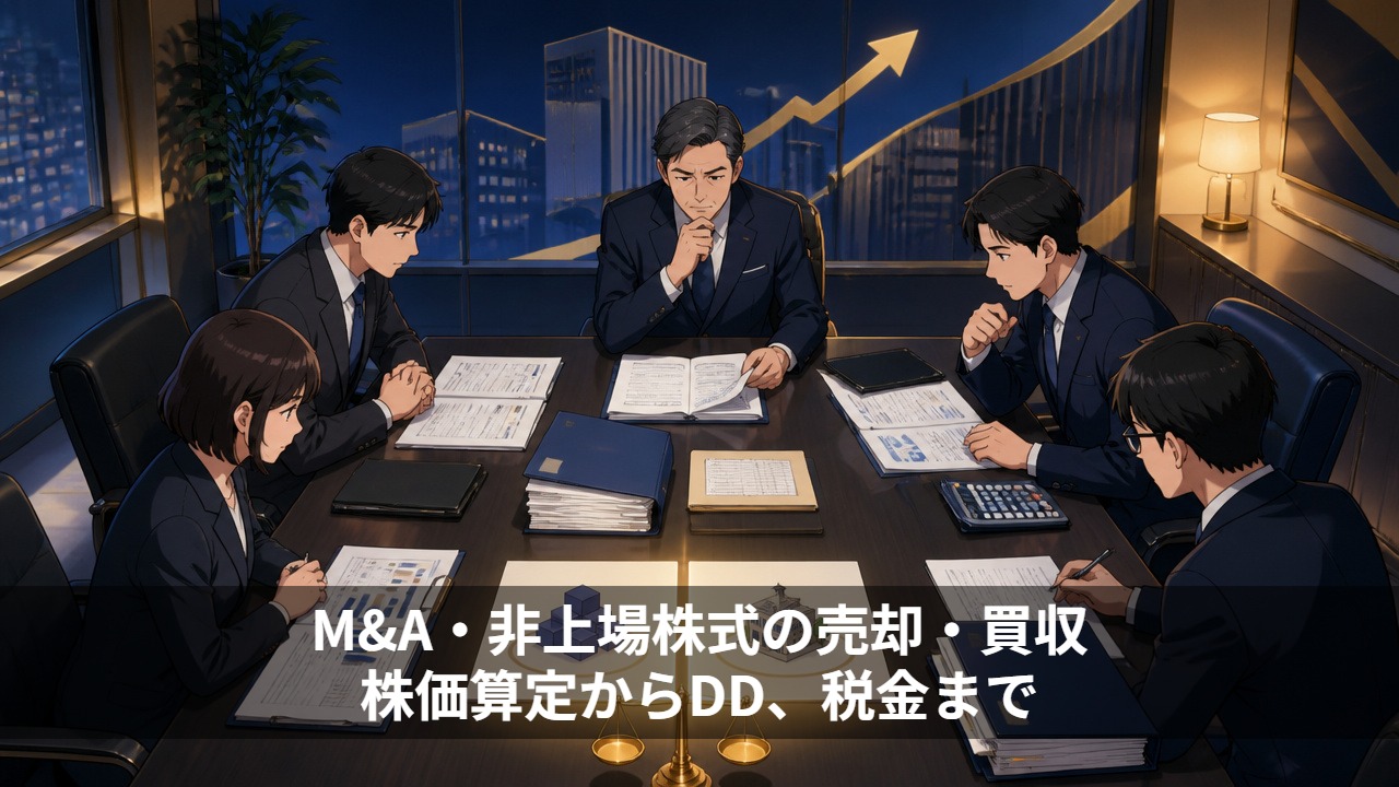 M&A・非上場株式の売却・買収｜株価算定からDD、税金まで