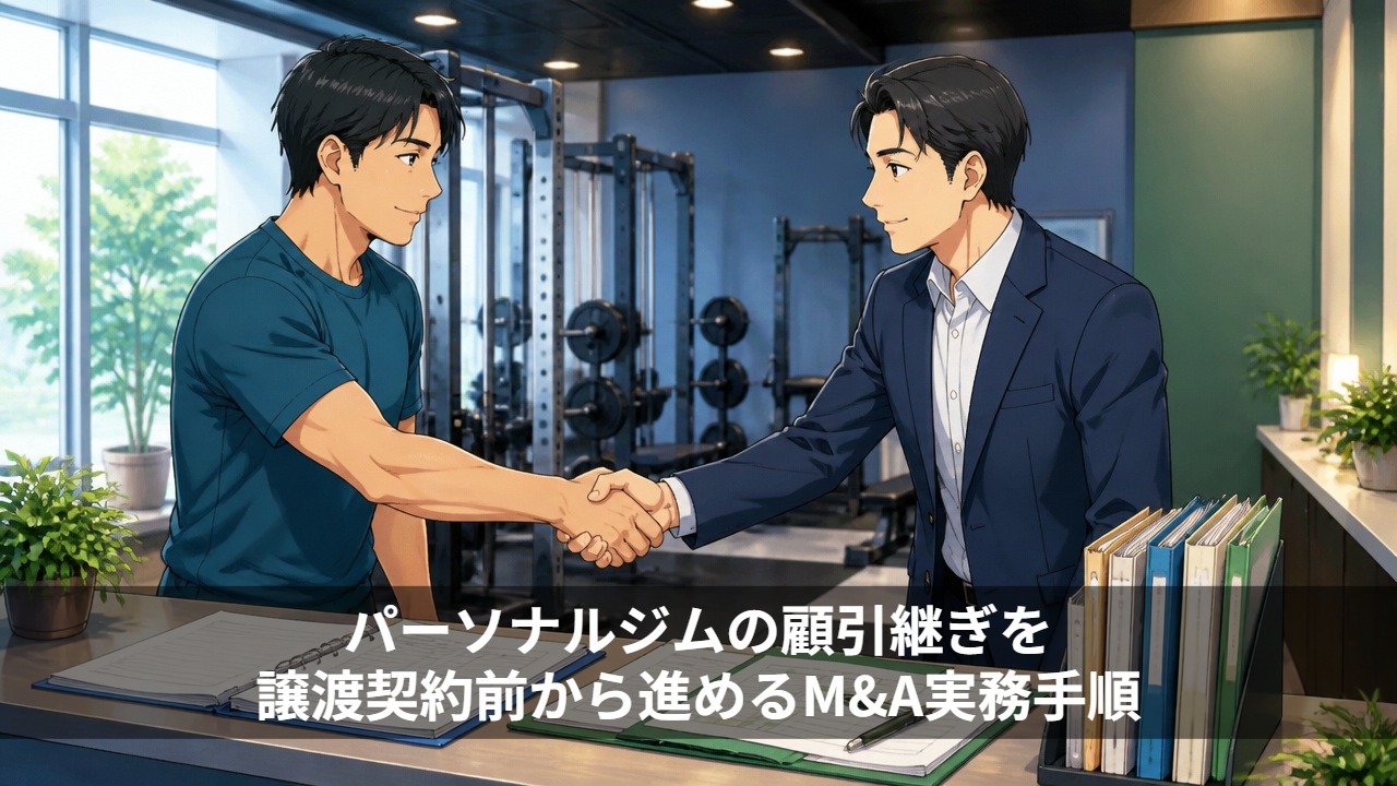 パーソナルジムの顧引継ぎを譲渡契約前から進めるM&A実務手順