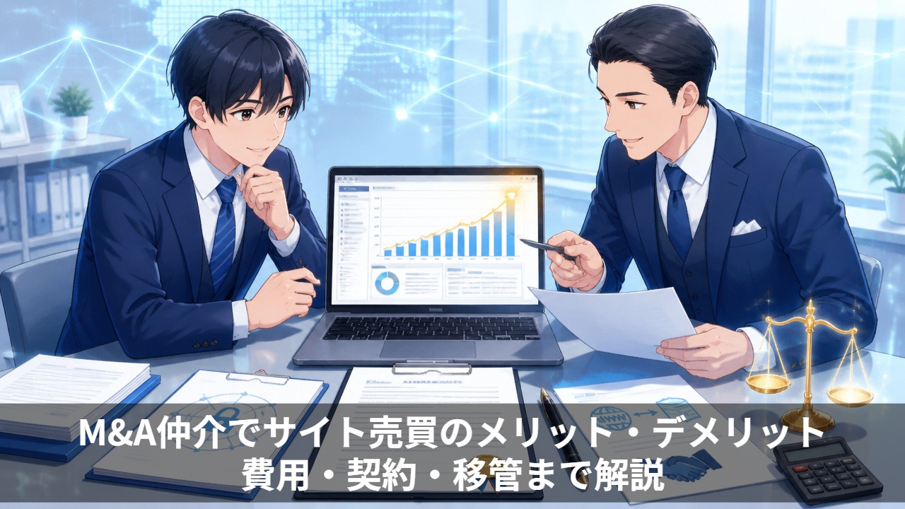 M&A仲介でサイト売買のメリット・デメリット｜費用・契約・移管まで解説
