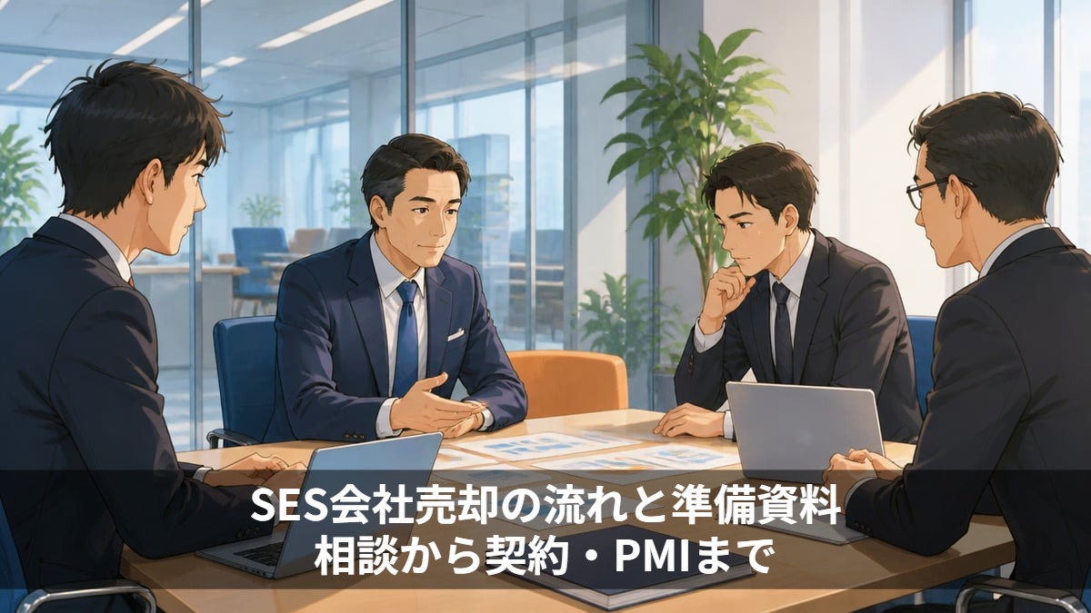 SES会社売却の流れと準備資料｜相談から契約・PMIまで