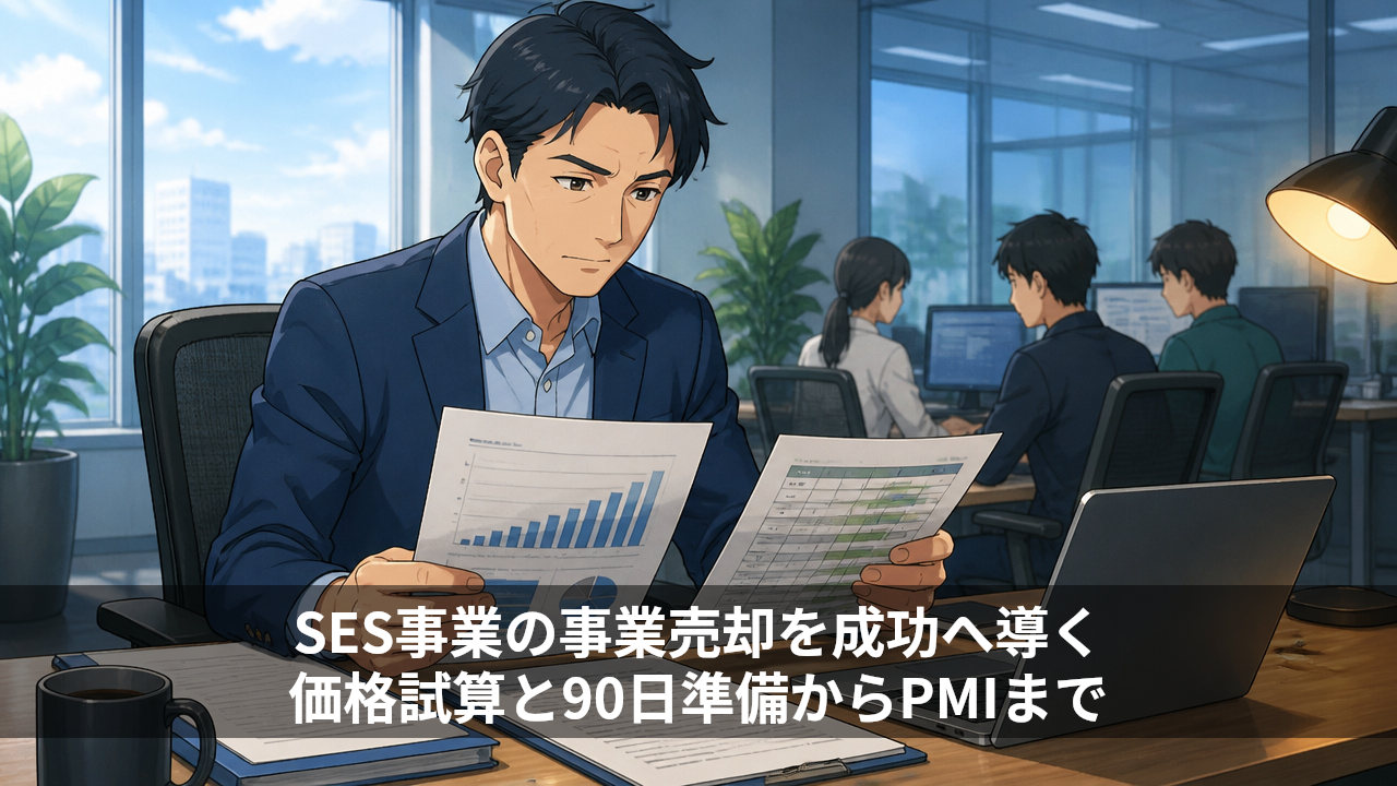 SES事業の事業売却を成功へ導く価格試算と90日準備からPMIまで