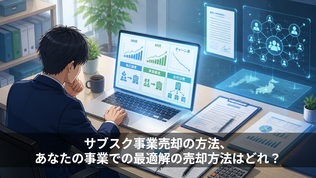サブスク事業売却の方法｜あなたの事業での最適解の売却方法はどれ？