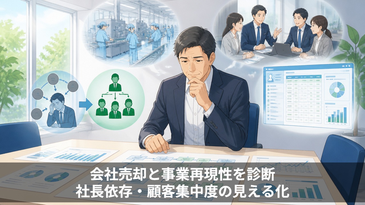 会社売却は事業再現性が重要｜社長依存・顧客集中度の見える化