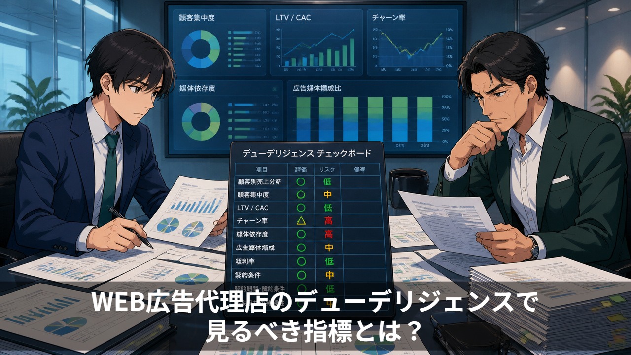 WEB広告代理店のデューデリジェンスで見るべき指標とは？