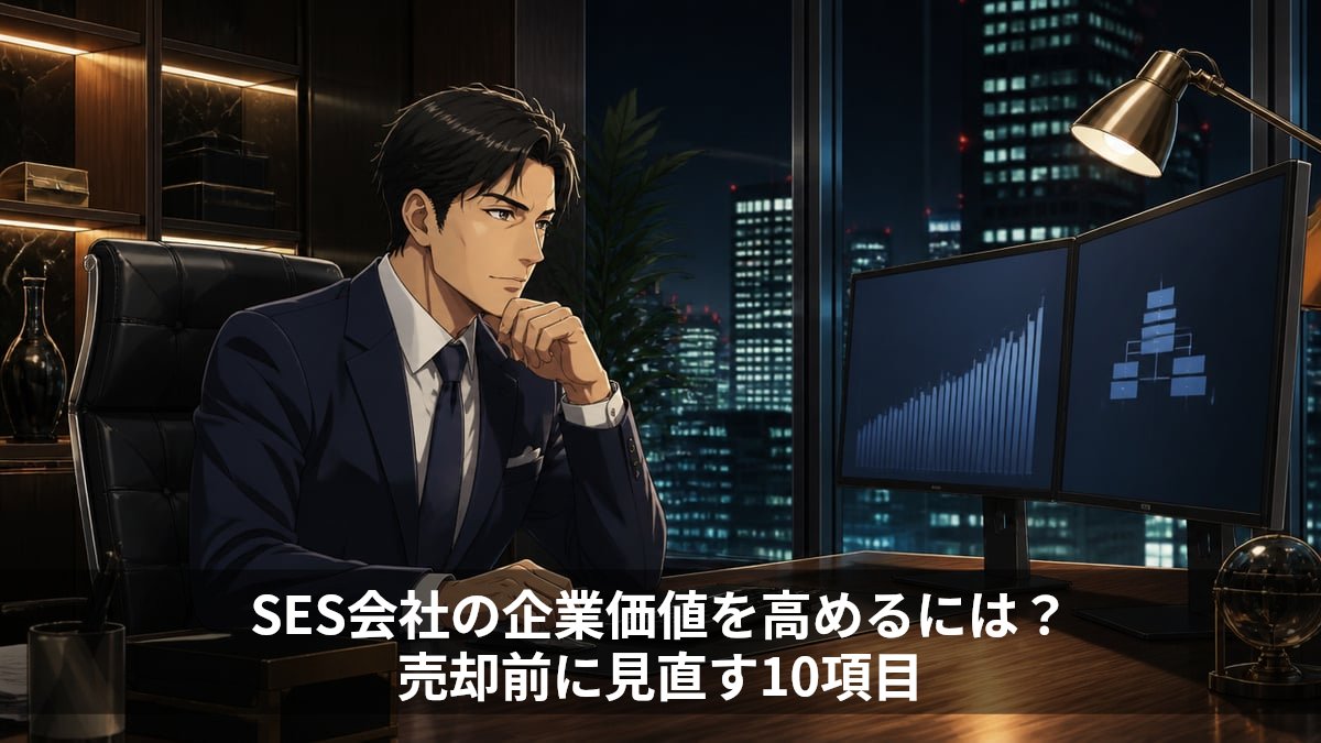SES会社の企業価値を高めるには？売却前に見直す10項目