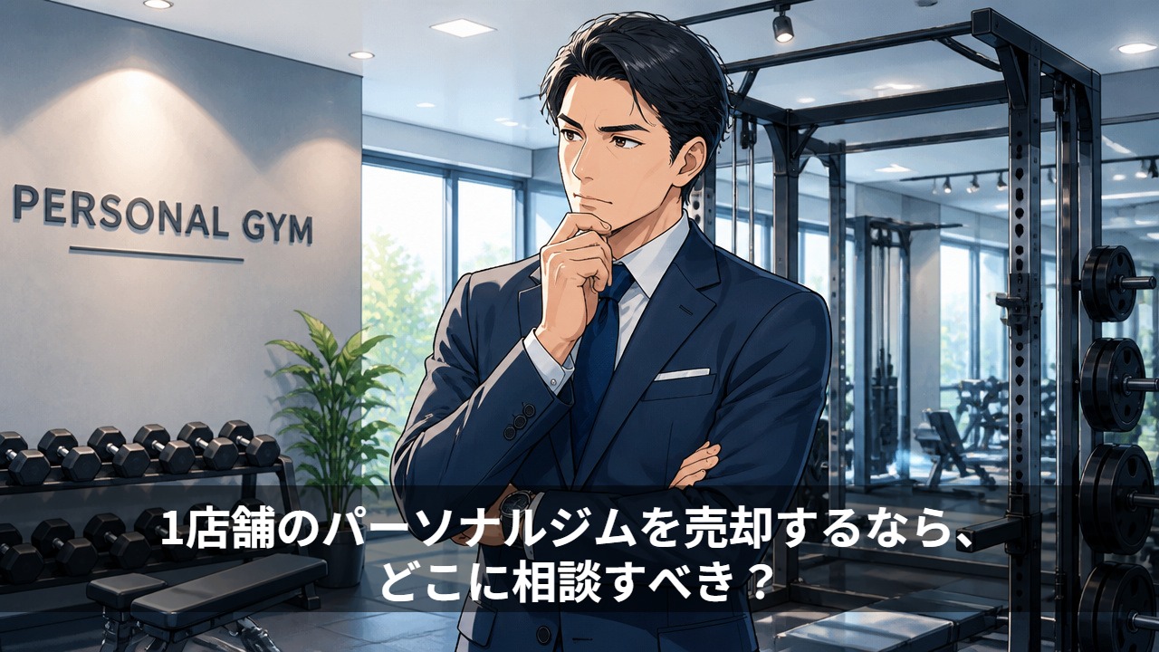 1店舗のパーソナルジムを売却するなら、どこに相談すべき?