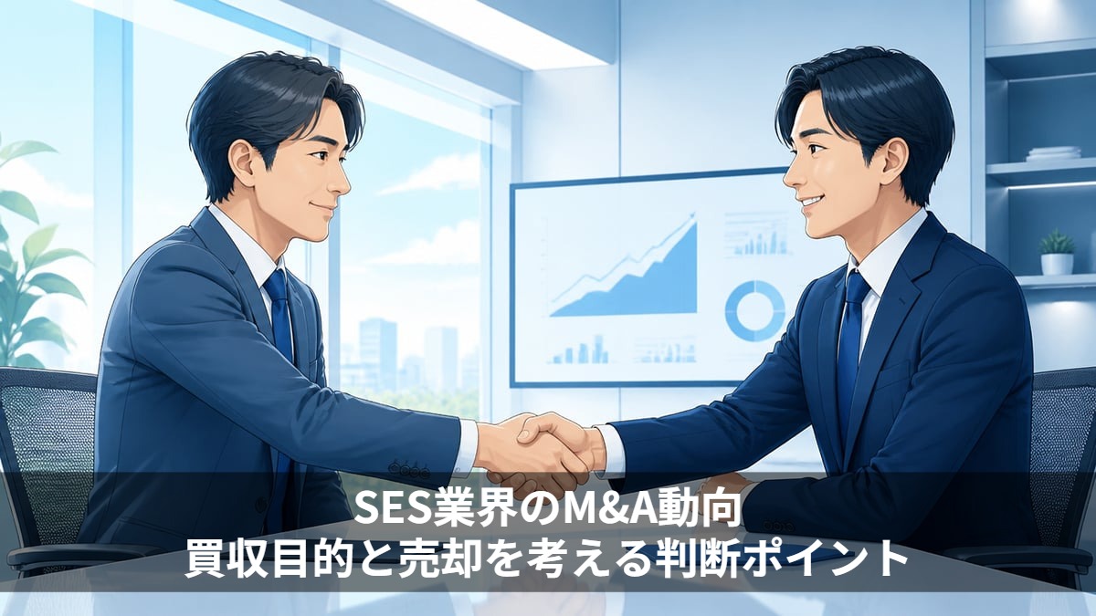 SES業界のM&A動向|買収目的と売却を考える判断ポイント