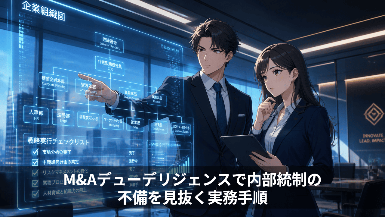 M&Aデューデリジェンスで内部統制の不備を見抜く実務手順