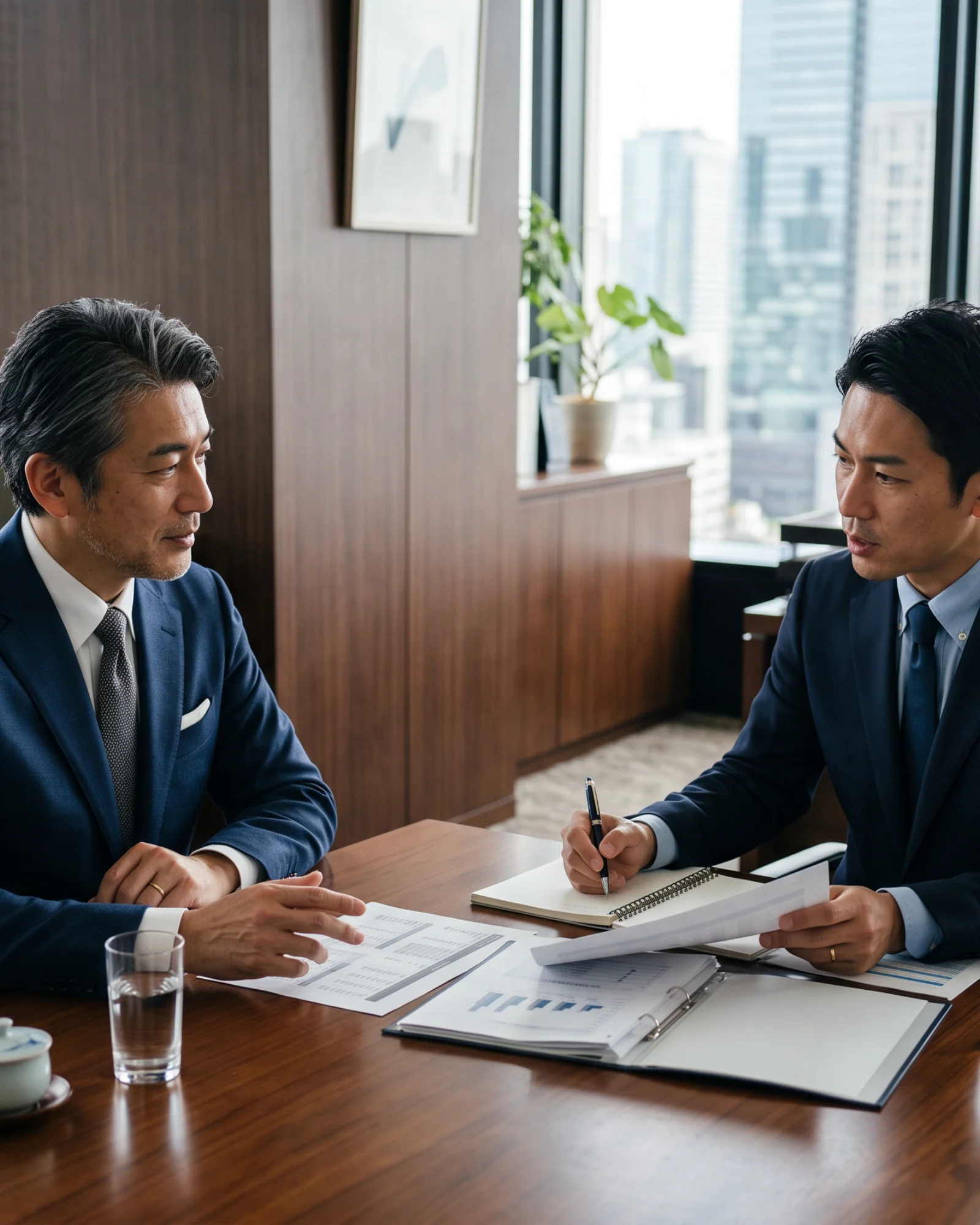 日本人経営者とM&Aアドバイザーによる秘密厳守の商談