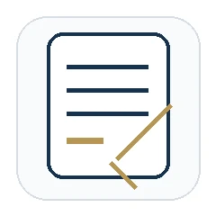 譲受申込書の整理を表す申込書アイコン