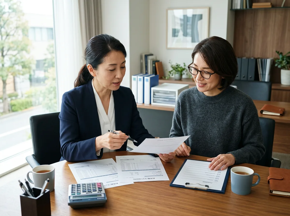 居抜き譲渡サービスの料金相談と見積り確認のイメージ