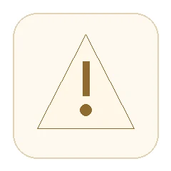 居抜き譲渡サービスの対応範囲外を示す注意アイコン