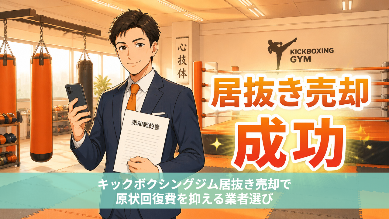 キックボクシングジム居抜き売却で原状回復費を抑える業者選び