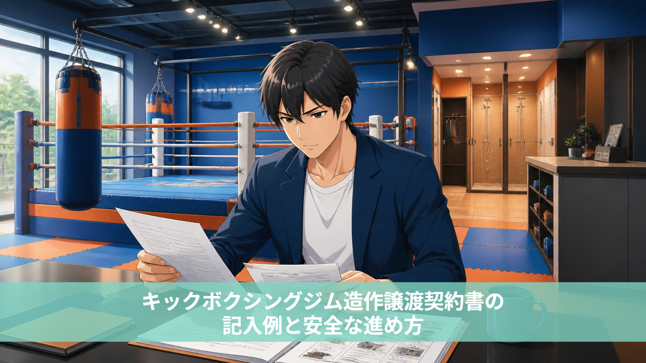 キックボクシングジム造作譲渡契約書の記入例と安全な進め方