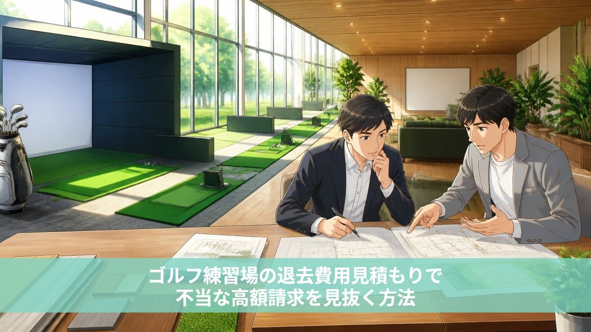 ゴルフ練習場の退去費用見積もりで不当な高額請求を見抜く方法