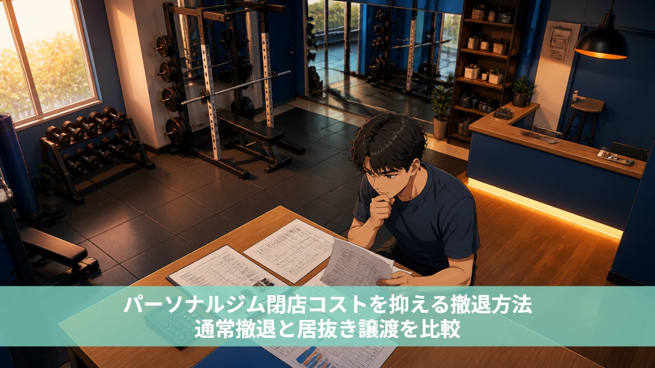 パーソナルジム閉店コストを抑える撤退方法｜通常撤退と居抜き譲渡を比較