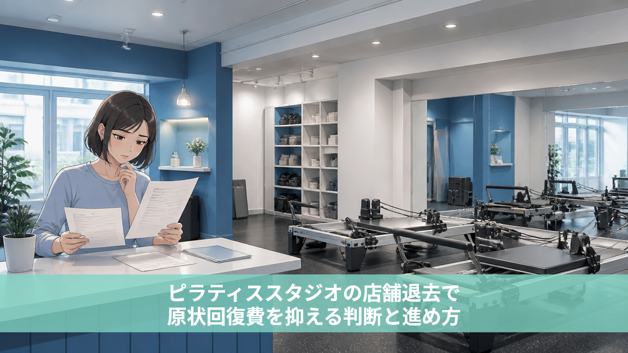 ピラティススタジオの店舗退去で原状回復費を抑える判断と進め方