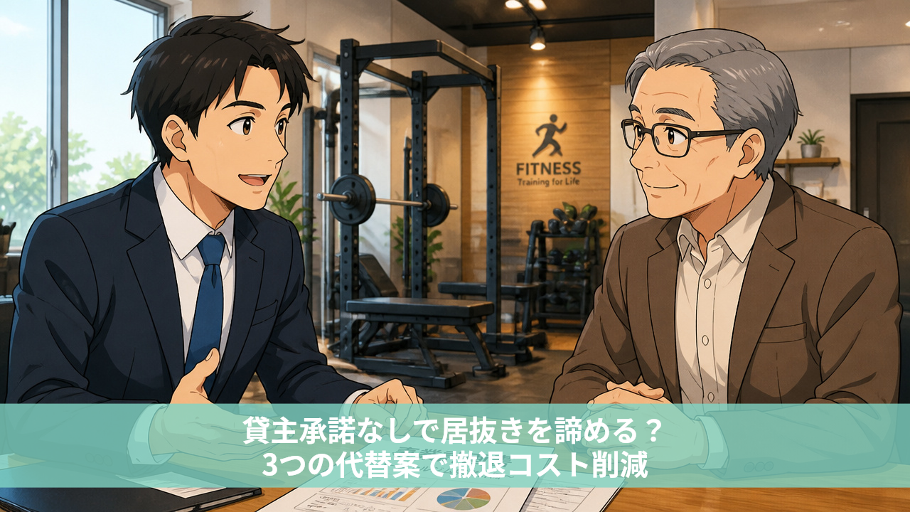 貸主承諾なしで居抜きを諦める？3つの代替案で撤退コスト削減